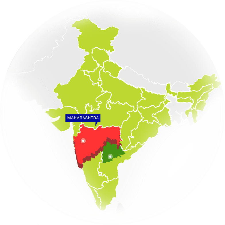 Bhumi World Presence - Maharashtra India Map